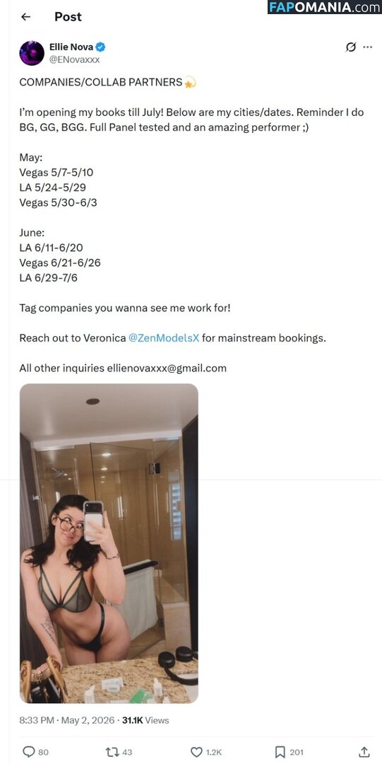 Ellie Nova / SlayherJax / ellienovaxx / ellienovaxxx / ellienovaxxx - Naakt OnlyFans  Gelekte foto #4
